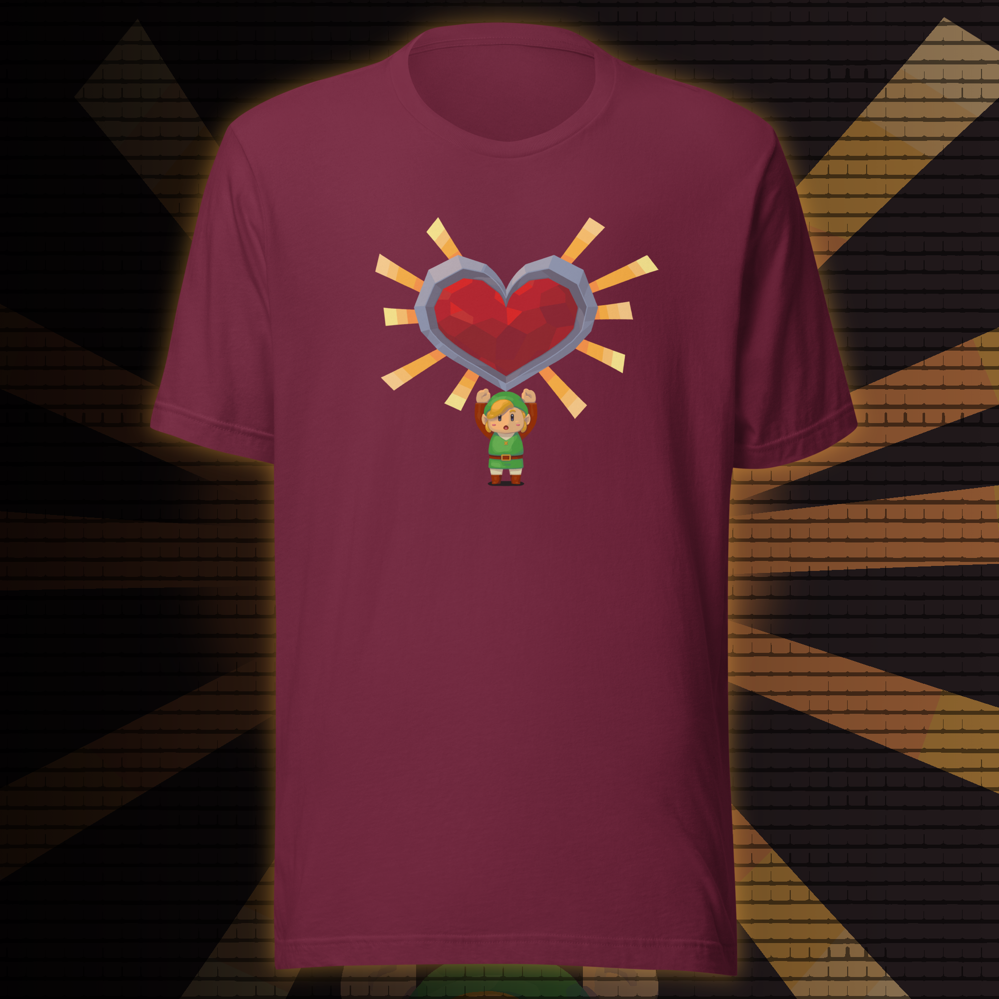 Valentine’s Day Gamer T‑Shirt – "A Link to Your Heart"  | Fantasy Retro Adventure Tee | Geeky Gift for Him or Her