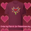 Valentine’s Day Gamer T‑Shirt – "A Link to Your Heart"  | Fantasy Retro Adventure Tee | Geeky Gift for Him or Her
