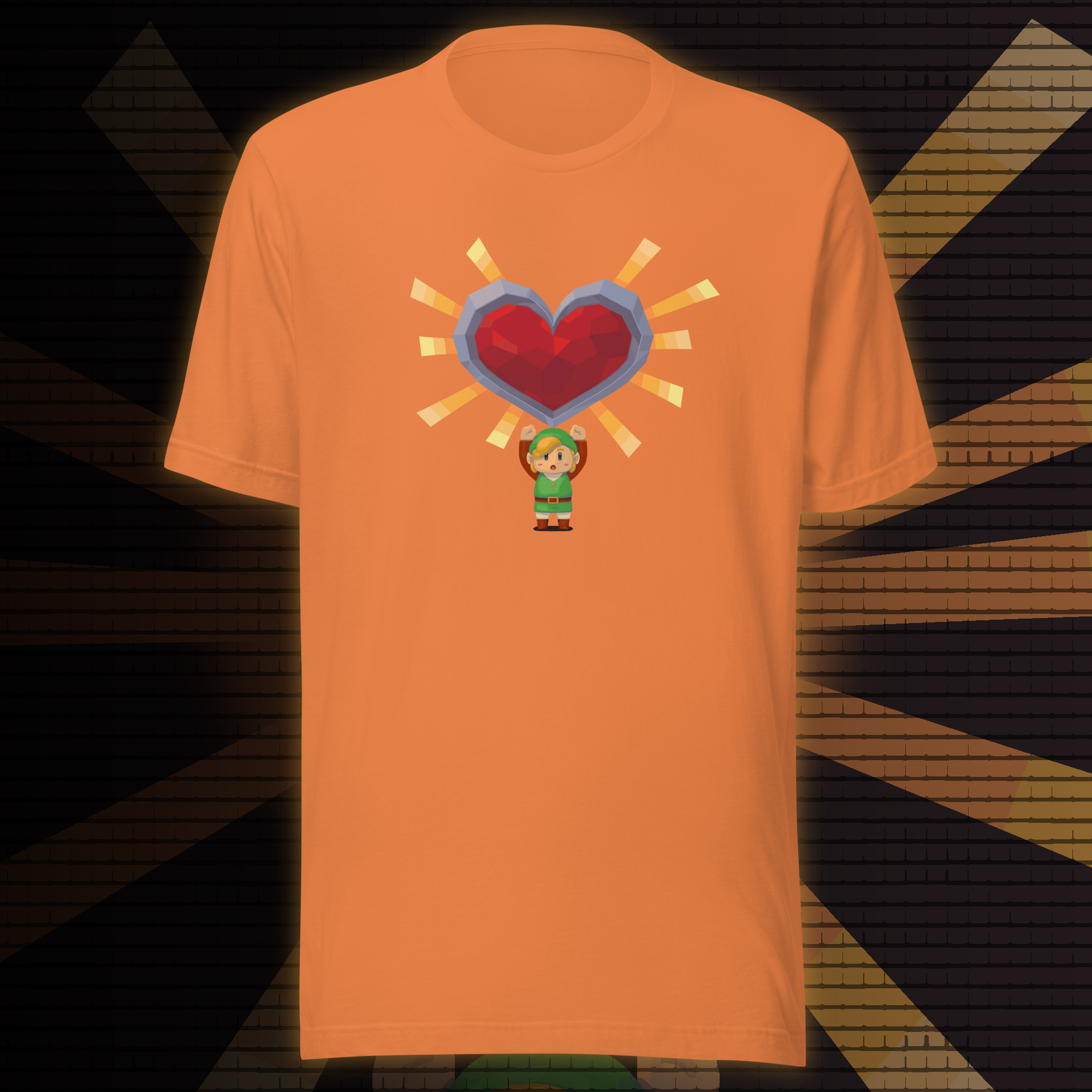 Valentine’s Day Gamer T‑Shirt – "A Link to Your Heart"  | Fantasy Retro Adventure Tee | Geeky Gift for Him or Her