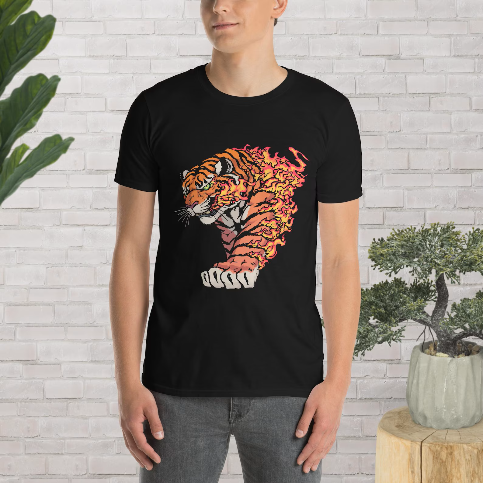 Tiger Flame T-Shirt by Wyvernsmasher