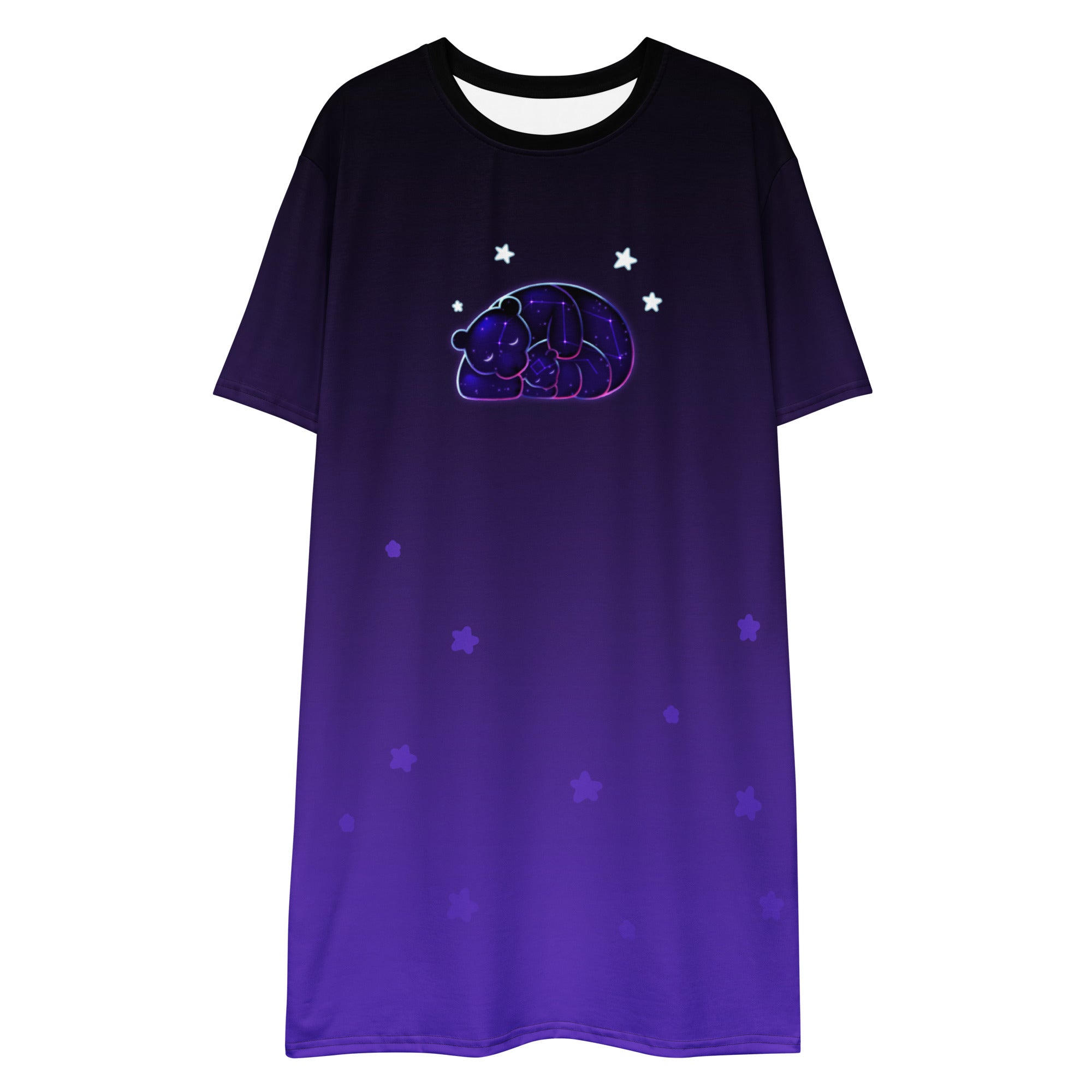 Big Dipper - Little Dipper Nebula T‑Shirt Dress – Mother & Child Constellation Gift