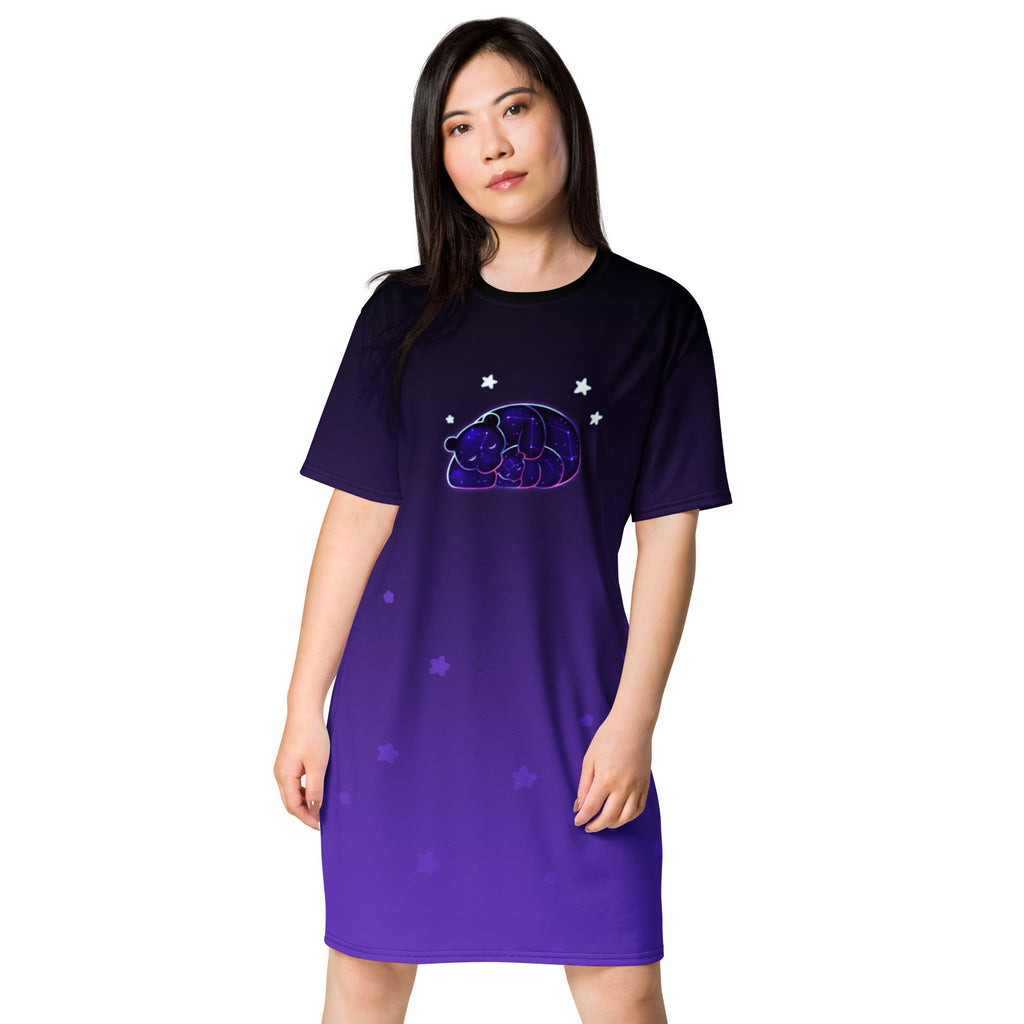 Big Dipper - Little Dipper Nebula T‑Shirt Dress – Mother & Child Constellation Gift