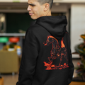 Year of the Fire Horse Back Unisex Hoodie – Zodiac Aesthetic Pullover