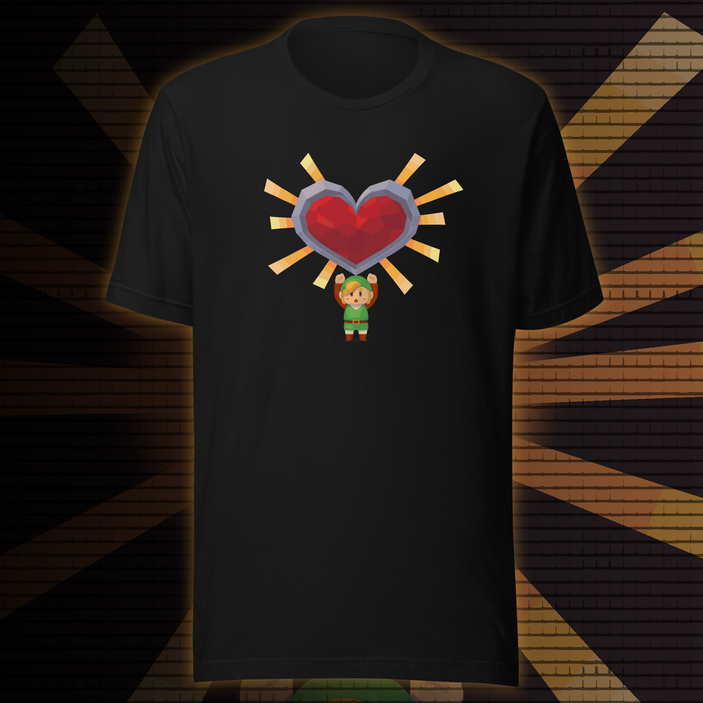 Valentine’s Day Gamer T‑Shirt – "A Link to Your Heart"  | Fantasy Retro Adventure Tee | Geeky Gift for Him or Her