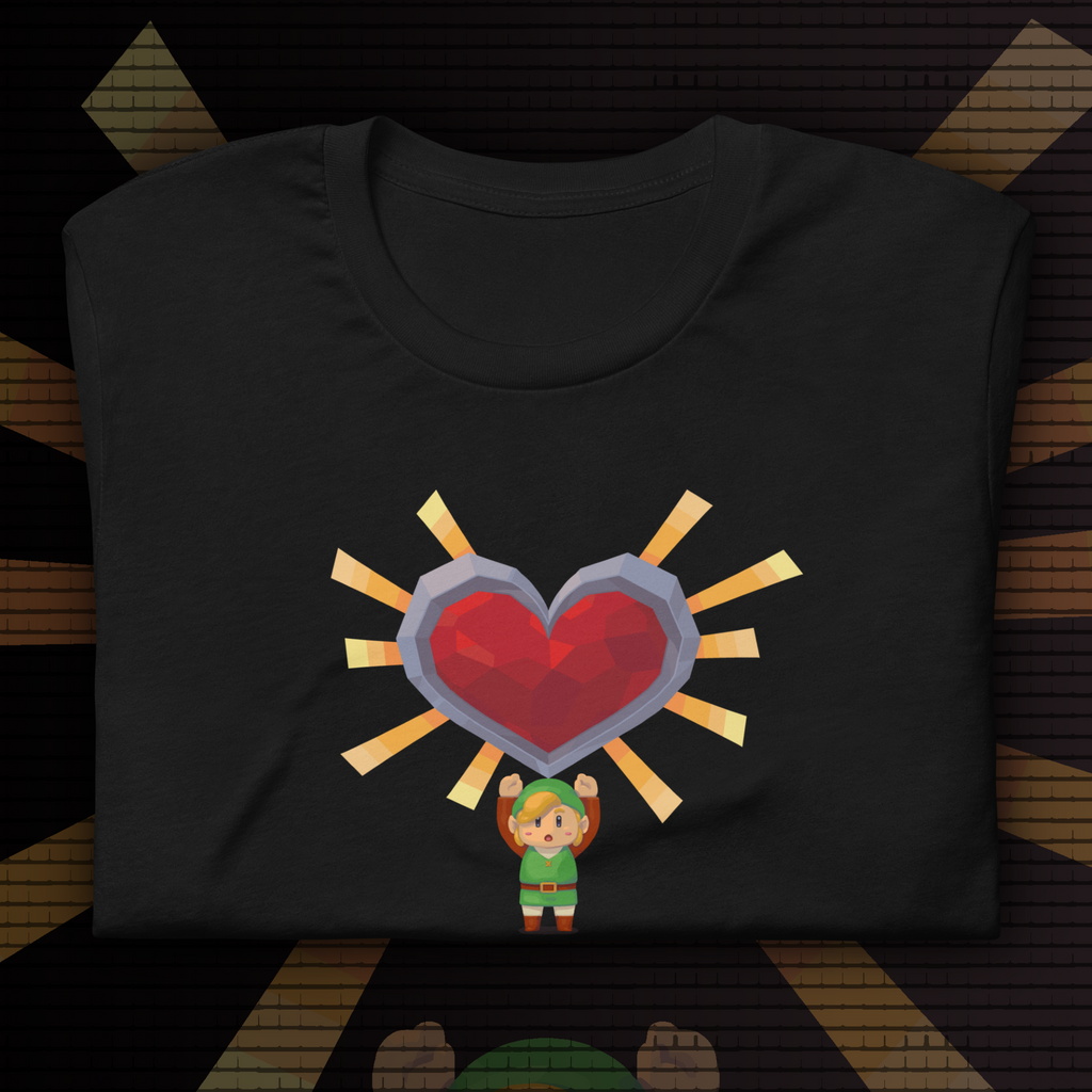 Valentine’s Day Gamer T‑Shirt – "A Link to Your Heart"  | Fantasy Retro Adventure Tee | Geeky Gift for Him or Her