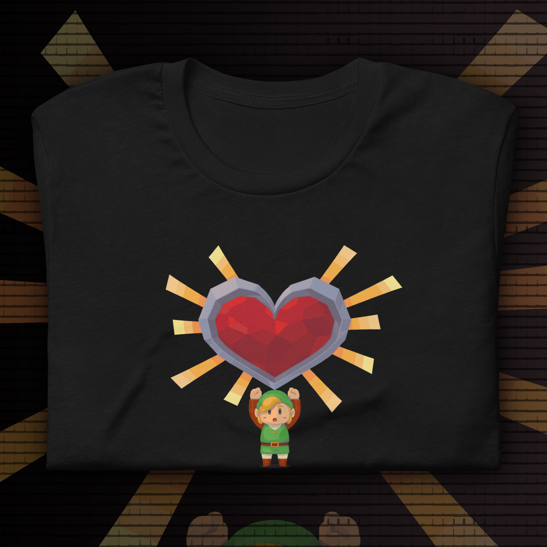 Valentine’s Day Gamer T‑Shirt – "A Link to Your Heart"  | Fantasy Retro Adventure Tee | Geeky Gift for Him or Her