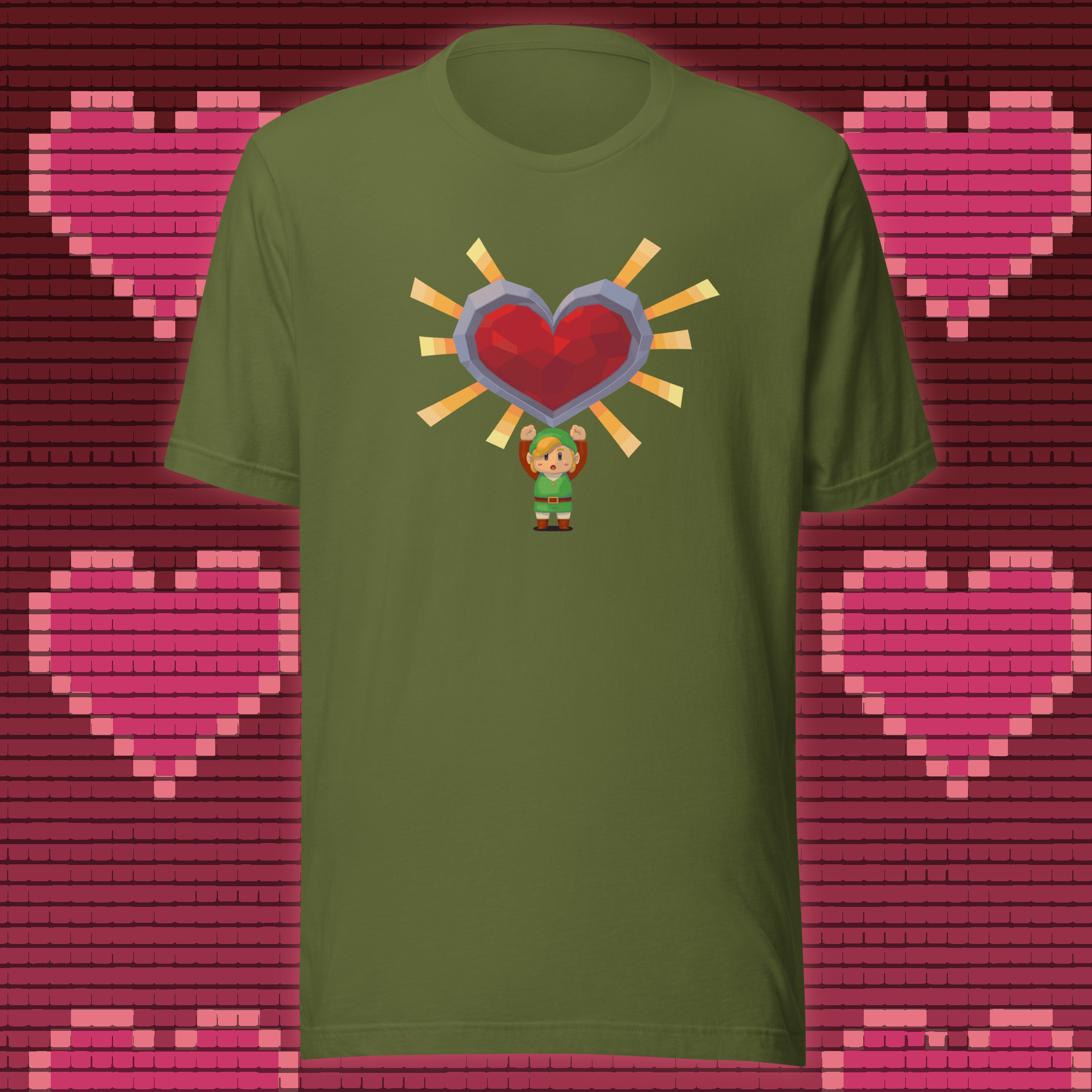 Valentine’s Day Gamer T‑Shirt – "A Link to Your Heart"  | Fantasy Retro Adventure Tee | Geeky Gift for Him or Her
