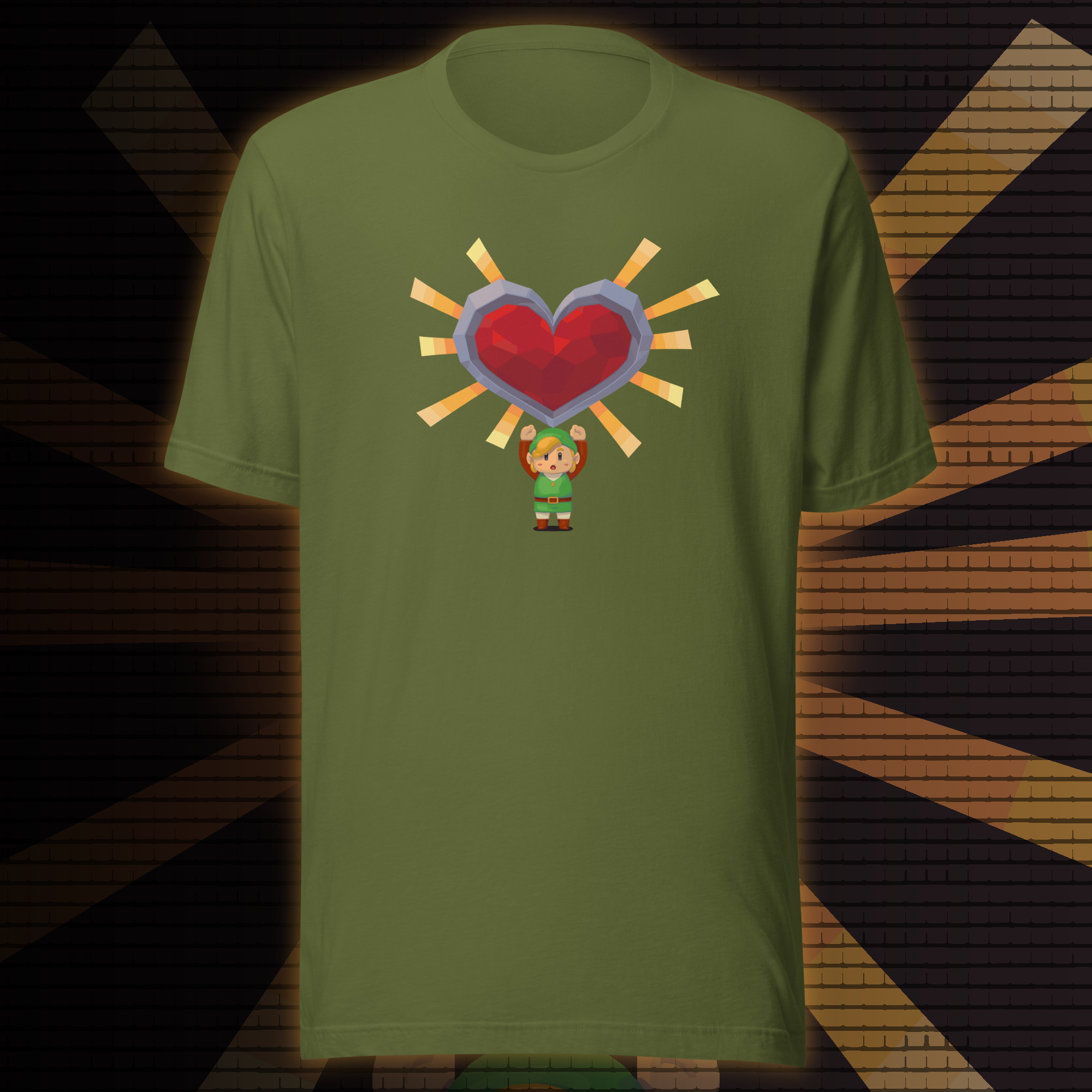 Valentine’s Day Gamer T‑Shirt – "A Link to Your Heart"  | Fantasy Retro Adventure Tee | Geeky Gift for Him or Her