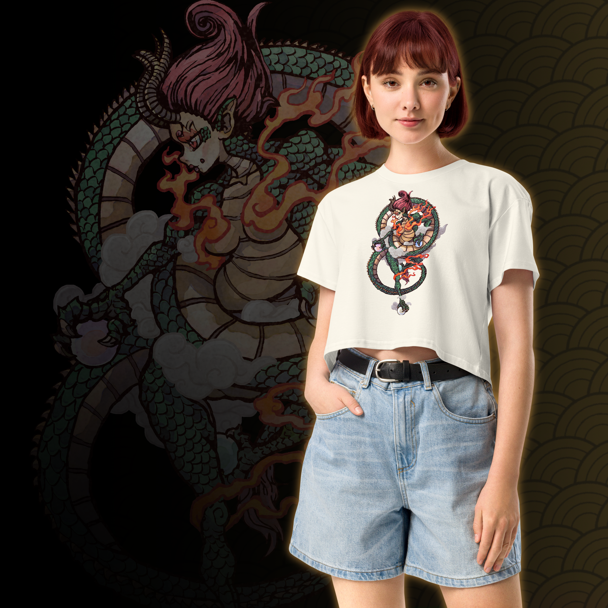 Dragon Woman Crop Top by Wyvernsmasher