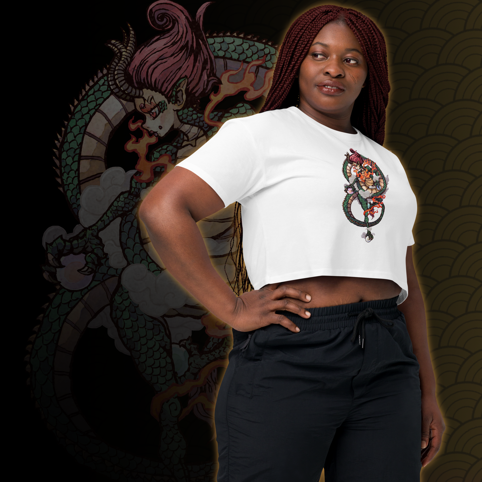 Dragon Woman Crop Top by Wyvernsmasher