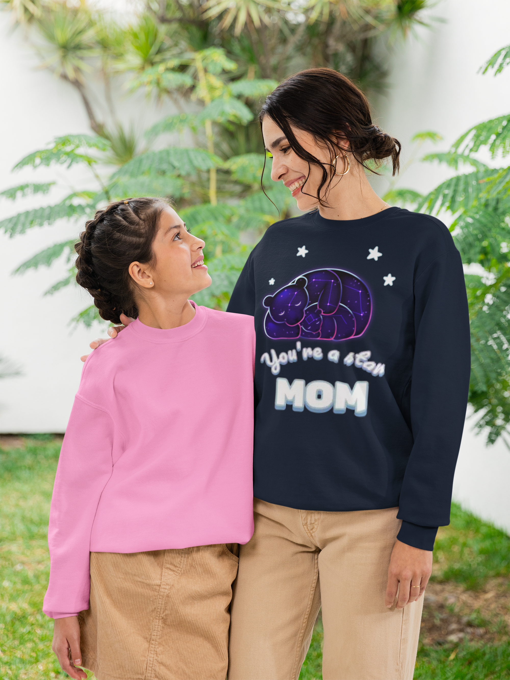 “You’re a Star MOM” Oversized Organic Sweatshirt — Bear & Cub Constellation