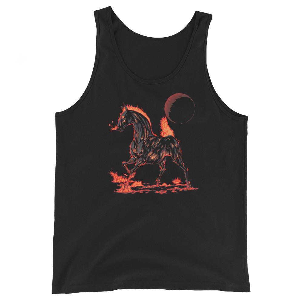 Year of the Fire Horse 2026 Men’s Tank Top – Retro Fantasy Zodiac Art by Wyvernsmasher