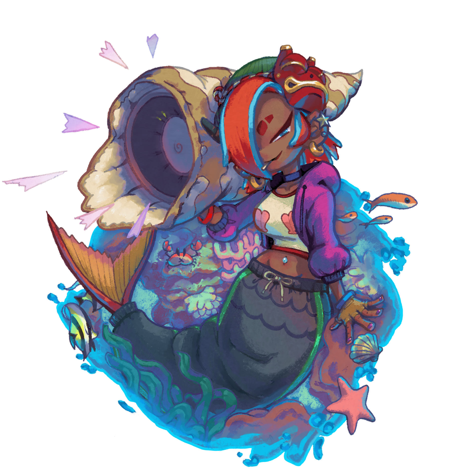 Mermaid Gal Hoodie by Wyvernsmasher for your Valentine