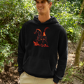 Year of the Fire Horse Front‑Design Hoodie – Black Unisex Pullover