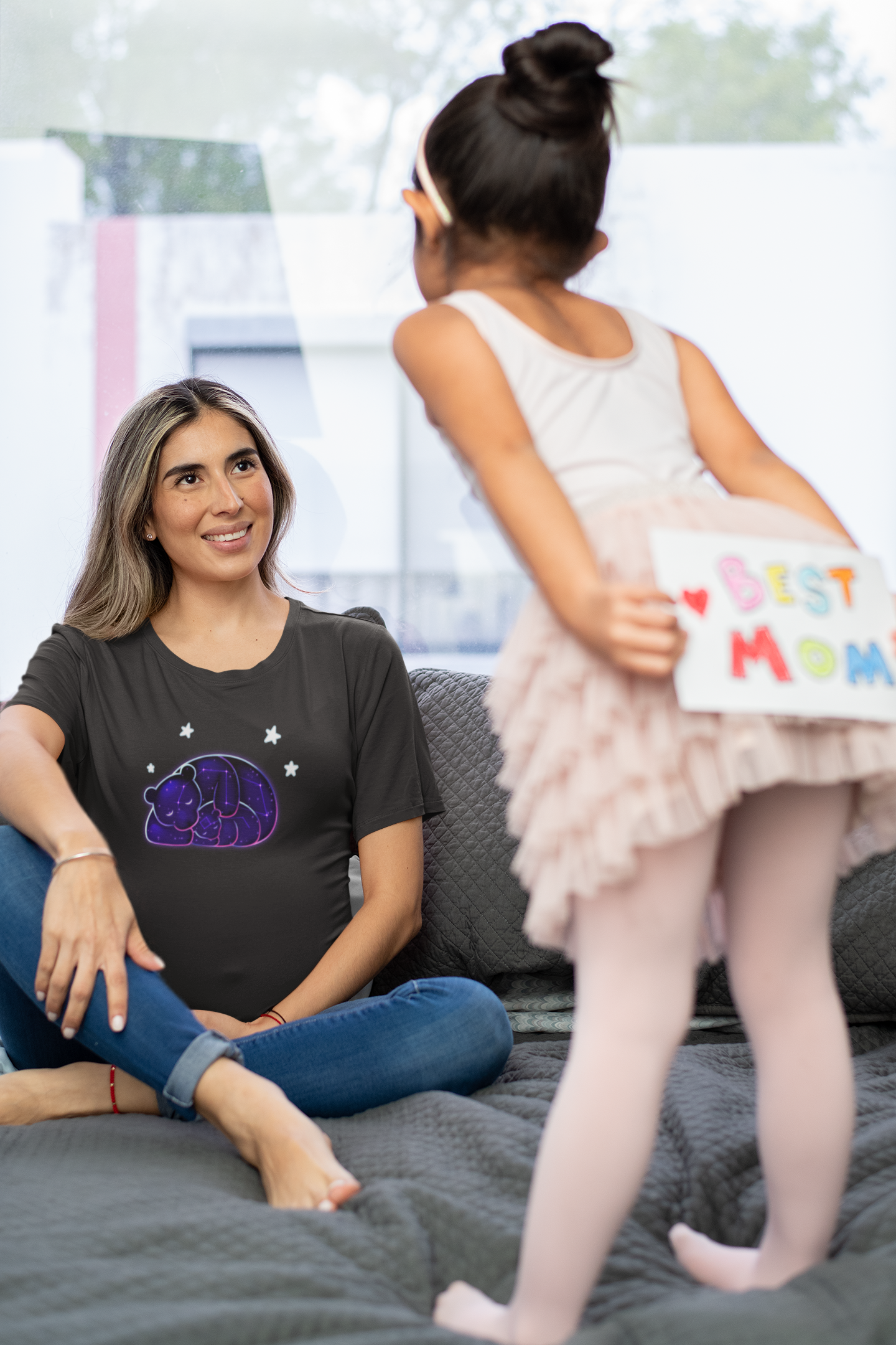 You’re a Star Mom – Celestial Mother & Child Constellation Bear Women’s T‑Shirt by Wyvernsmasher