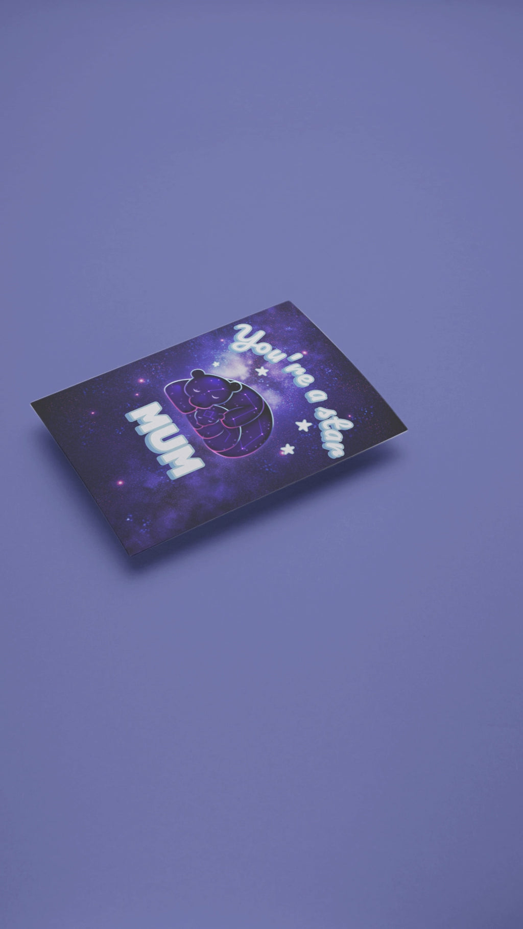 You’re a Star Mum – Celestial Mother & Child Bear Constellation Greeting Card