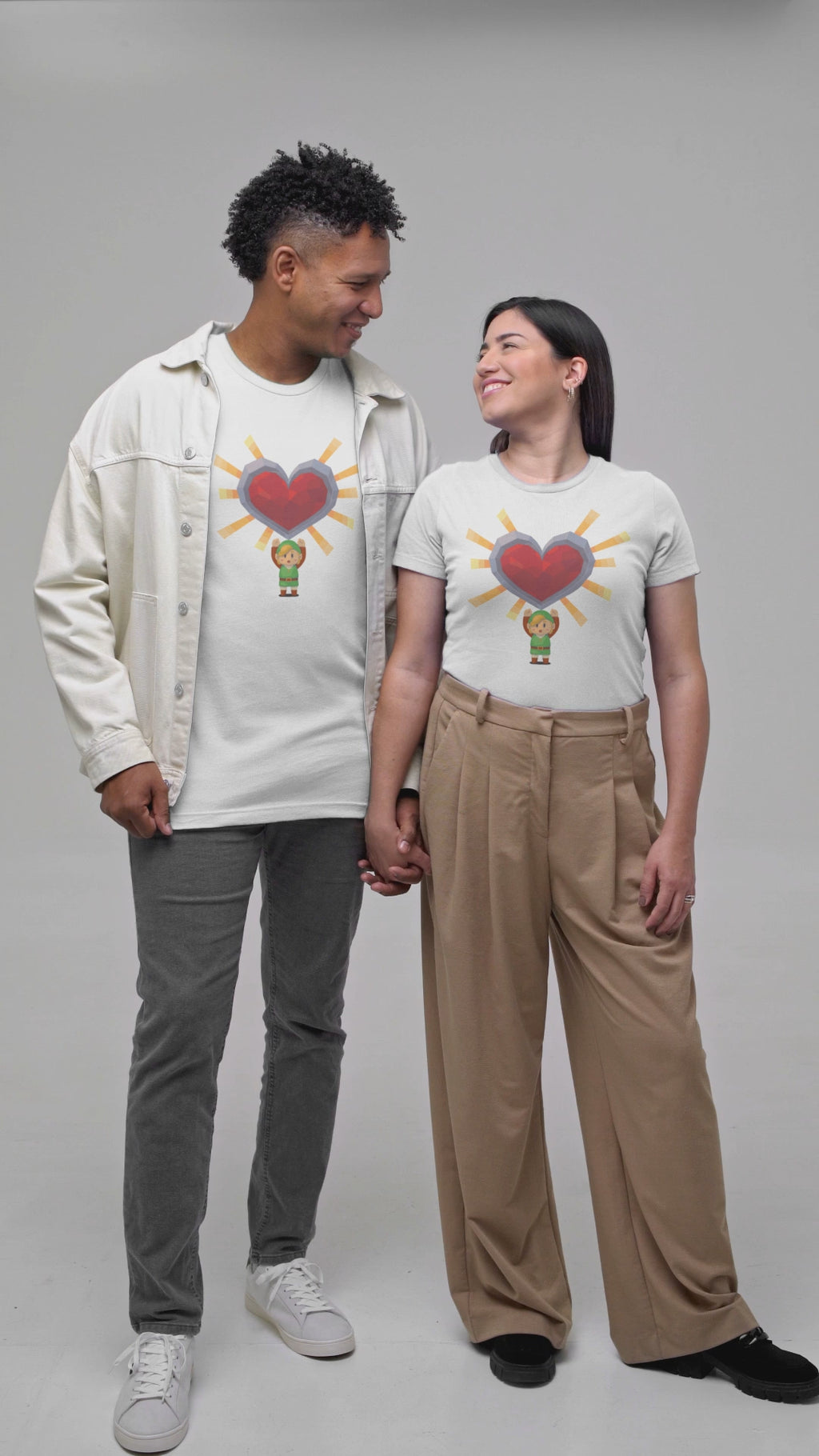 Valentine’s Day Gamer T‑Shirt – "A Link to Your Heart"  | Fantasy Retro Adventure Tee | Geeky Gift for Him or Her