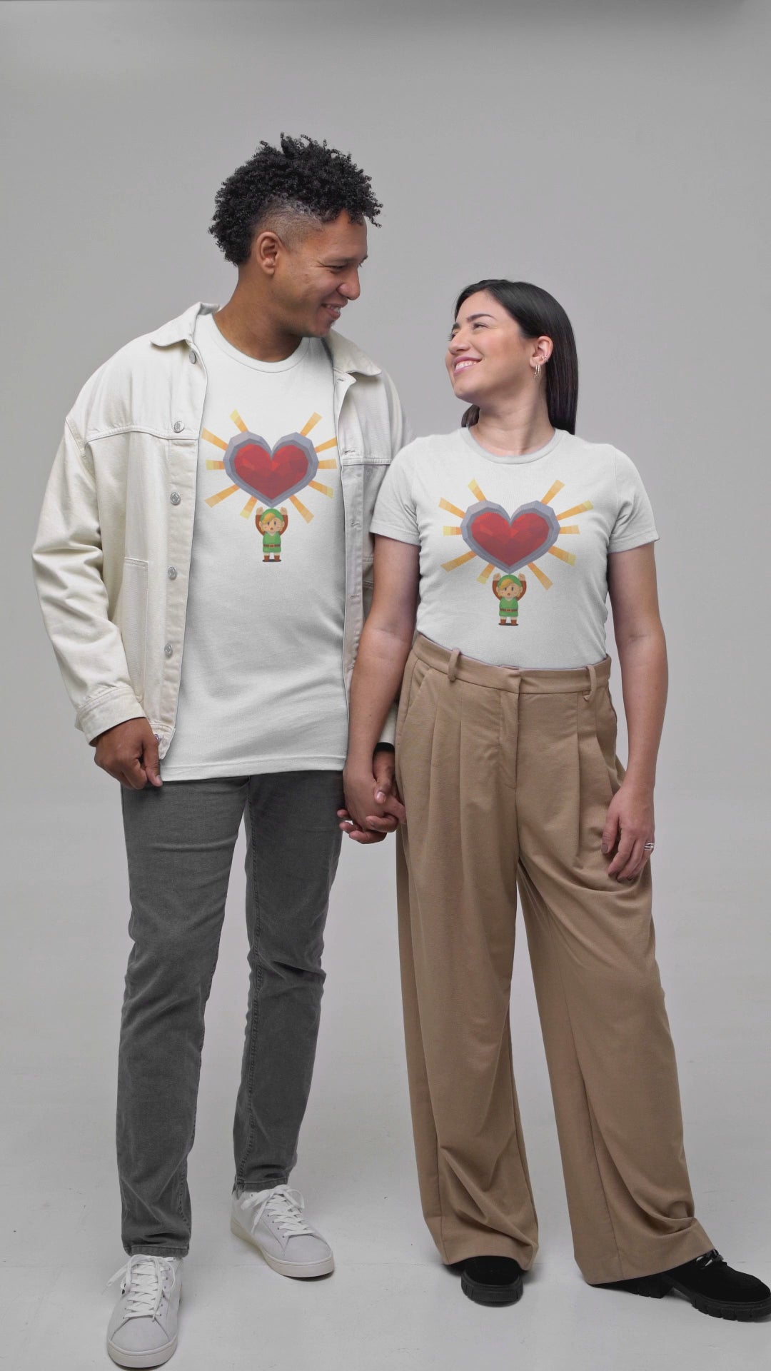 Valentine’s Day Gamer T‑Shirt – "A Link to Your Heart"  | Fantasy Retro Adventure Tee | Geeky Gift for Him or Her
