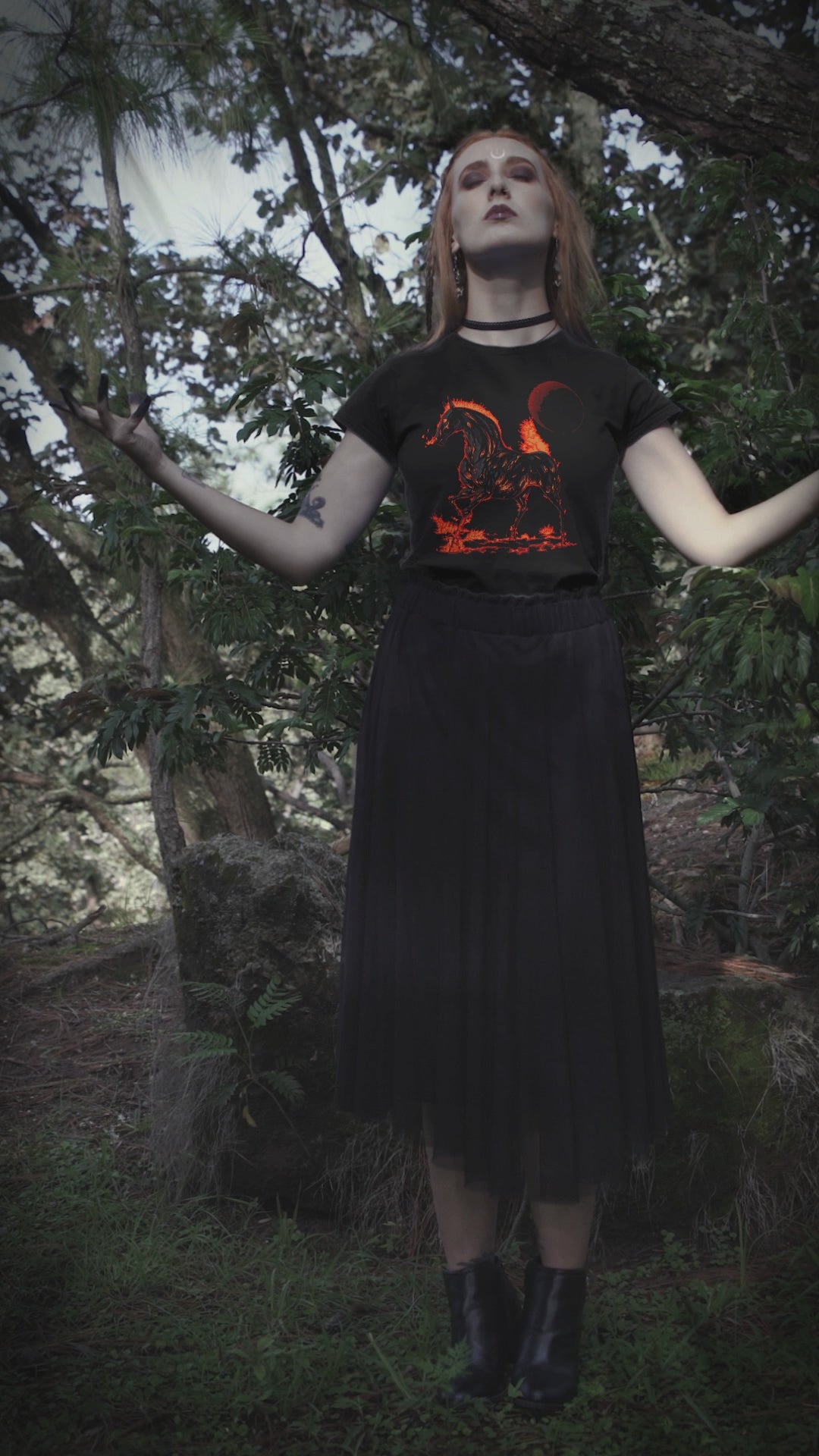 The Year of the Fire Horse – Fantasy Art Unisex Tee by Wyvernsmasher