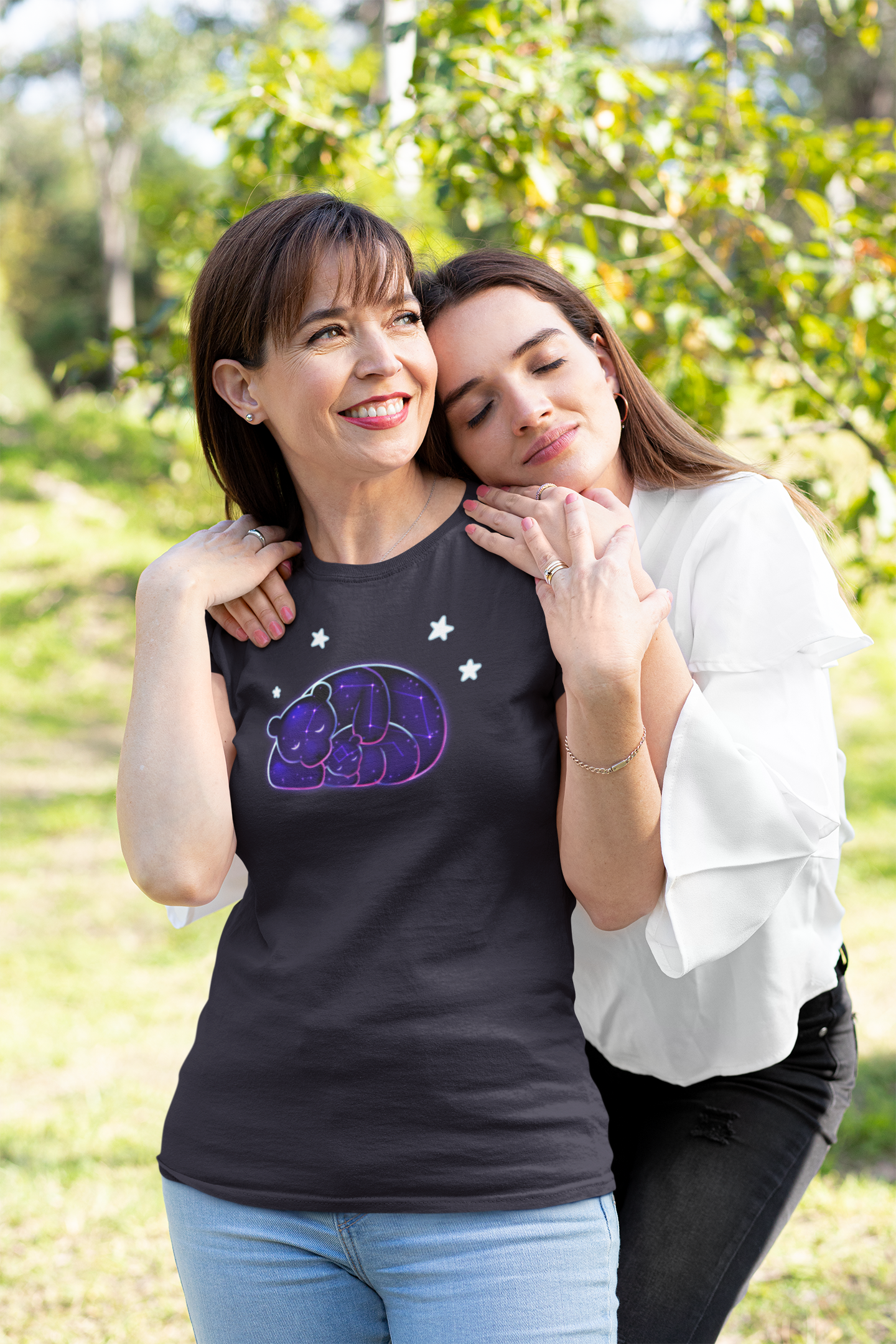 You’re a Star Mom – Celestial Mother & Child Constellation Bear Women’s T‑Shirt by Wyvernsmasher