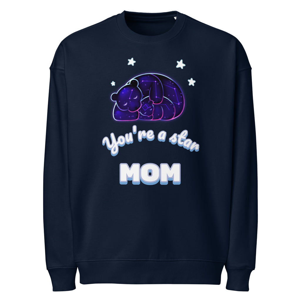 “You’re a Star MOM” Oversized Organic Sweatshirt — Bear & Cub Constellation