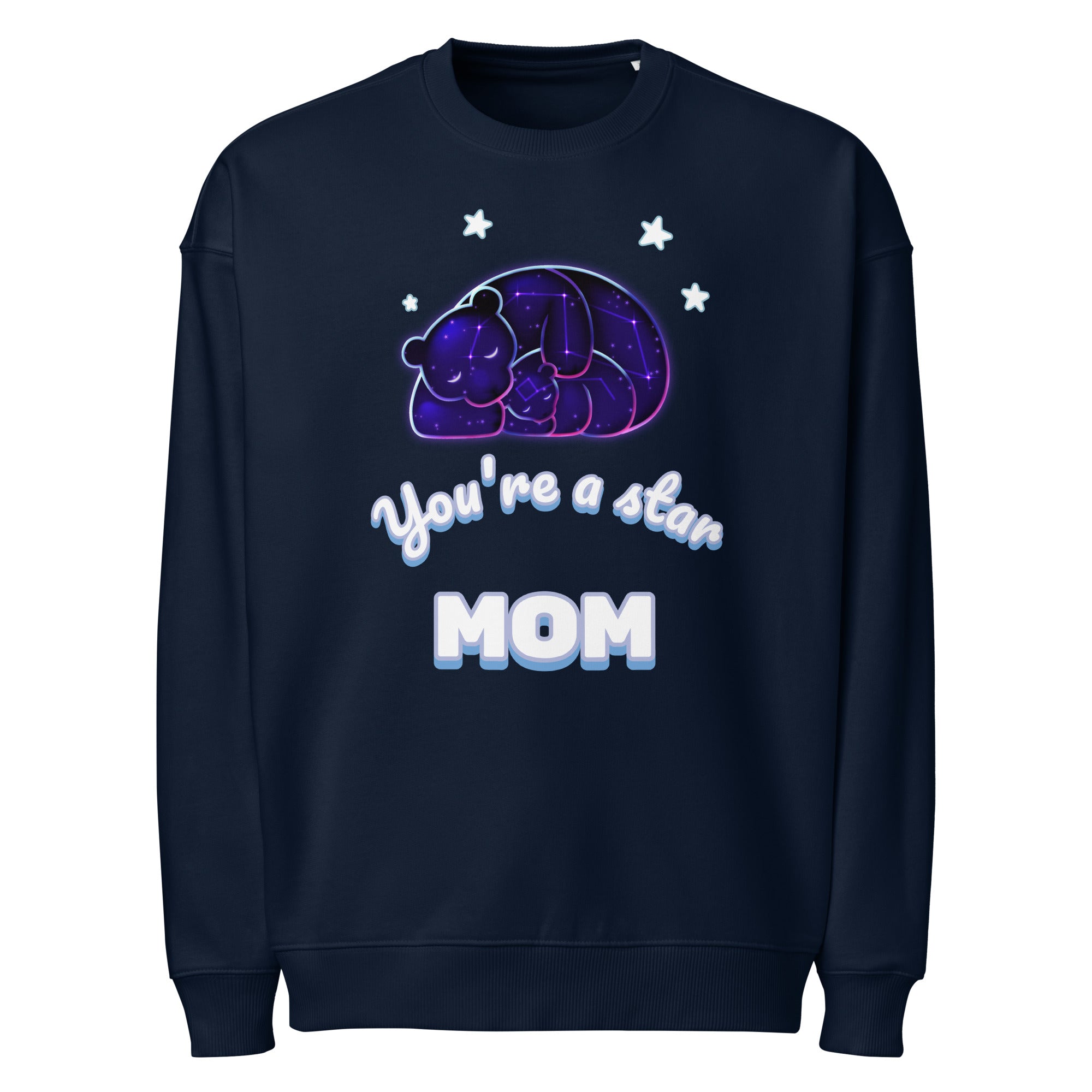 “You’re a Star MOM” Oversized Organic Sweatshirt — Bear & Cub Constellation