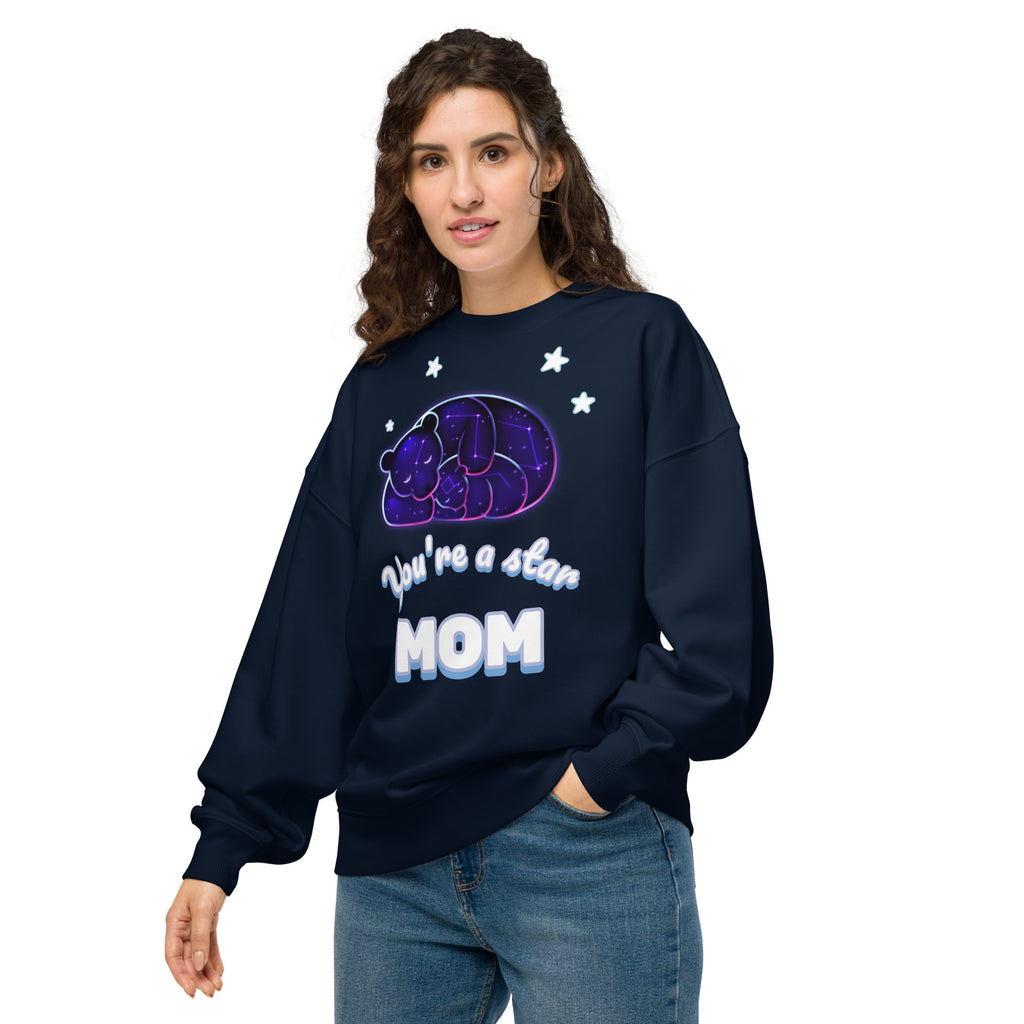 “You’re a Star MOM” Oversized Organic Sweatshirt — Bear & Cub Constellation